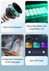 Lunettes d'enregistrement intelligentes avec traduction IA / Vidéo HD 1080P Wi-Fi / Étanchéité IP67 / Double haut-parleurs basses / Longue autonomie <span class=keywords><strong>de</strong></span> la batterie - Product Image 5