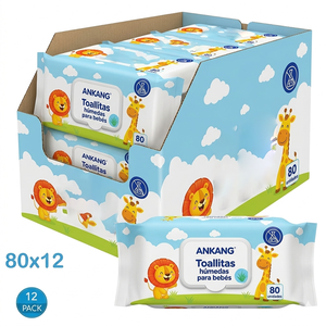Lingettes Humides Bébé Marque Blanche en Gros 80 Lingettes Non-Tissées Sûres pour Nettoyage des Mains et de la Bouche Lingettes Dentaires <span class=keywords><strong>Prix</strong></span> Usine - Product Image 1