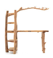 Ensemble de meubles en bois massif naturel Guansen Porte-bouteilles créatif Tabourets de bar Tables en rondins pour la décoration intérieure