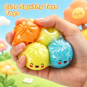 Produits très demandés : Jouet Squishy amusant et charmant en forme de boulette de soupe au maltose Dim Sum, anti-<span class=keywords><strong>stress</strong></span> et anti-dépression pour enfants - Product Image 3