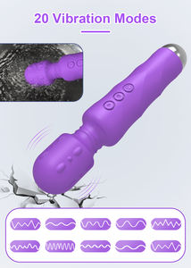 Vibrazione di ricarica Usb a 20 canali a 8 velocità Av Stick altri prodotti per massaggi per adulti Sex Toy Magic Personal Full Body bacchetta vibratore - Product Image 4