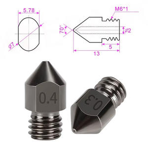 Boquilla de Acero Endurecido MK8 para <span class=keywords><strong>E3D</strong></span> <span class=keywords><strong>V6</strong></span> - Boquilla de Impresora 3D Resistente al Desgaste y a la Corrosión, Compatible con Filamentos Abrasivos - Product Image 3