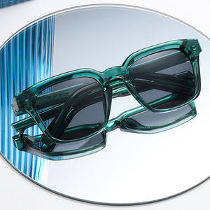 KAJILA 2025卸売ファッションデザイナーカスタムロゴスクエアPCフレームCPテンプルUV400シェードサングラス女性男性用 - Product Image 2