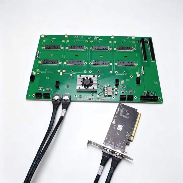 4-card SXM2-NVLINK Server Graphics Card Motherboard Full Speed PCIe X16 Bandwidth NVLink No Speed Drop Good Compatibility