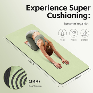 Muestra Gratuita de Tapete de Yoga Ecológico de TPE, Tapetes de Yoga con Logotipo Impreso Personalizado, Tapete de Yoga Ecológico para Gimnasio, Antideslizante, con Correa y Logotipo - Product Image 2