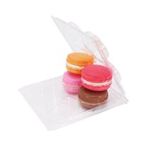Boîte de Macaron blister à 4 compartiments, emballage en plastique, plateau d'insertion de Macaron avec couvercle, vente en gros