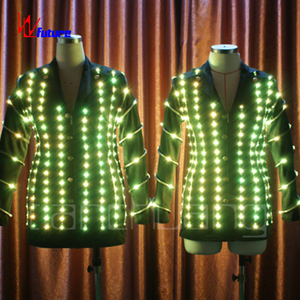 Veste LED futuriste lumineuse RGB pour femme, costume de scène pour DJ, danseuse, boîte de nuit, festival, concert, spectacle - Product Image 4