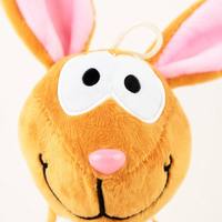 Grosir boneka kelinci ekspresi lucu dengan gantungan kunci wortel-mainan boneka kelinci Mini untuk hadiah anak-anak