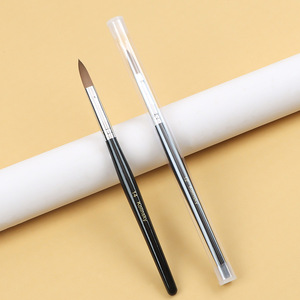Pinceau à ongles Kolinsky avec manche en bois, logo personnalisé, pinceau pour poudre acrylique pour salon professionnel - Product Image 4
