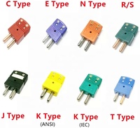 Connecteurs de thermocouple à broches rondes de type K, connecteur mâle et femelle