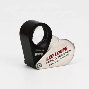 Opvouwbare Juwelier <span class=keywords><strong>Loupe</strong></span> <span class=keywords><strong>20x</strong></span> Sieraden Vergrootglas Loep Met Uv Lamp - Product Image 2