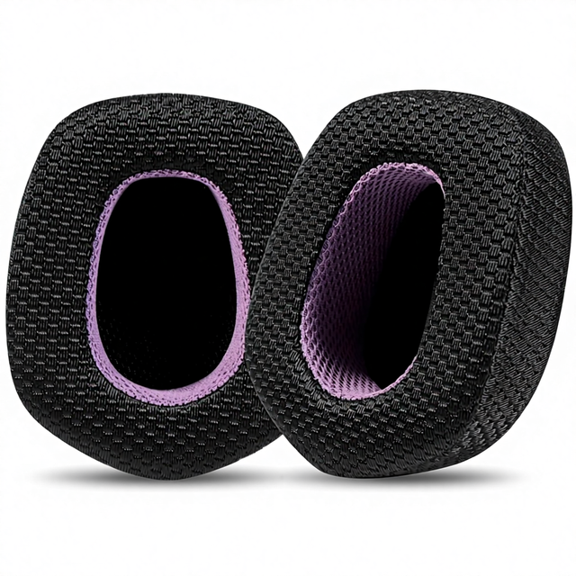 Jomwag Private Mold Breathable Mesh Memory Foam Replacement Earpads for LOGITECH G733 Headphones-Black/Purple