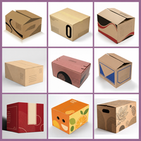 Boîtes à lunettes personnalisées en carton ondulé E Flute RSC réutilisables, cartons en carton kraft, lunettes de soleil, expédition écologique, quadricolore