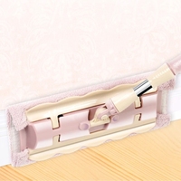 Serpillère à tête large améliorée, compatible serviettes, avec manche en acier industriel, pour nettoyage de sols sans contact