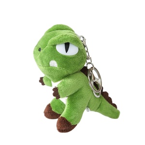 M290 Ins mignon <span class=keywords><strong>Wang</strong></span> Chenyi le même petit dinosaure porte-clés pendentif poupée 4 pouces t-rex buck tooth peluche jouet porte-clés - Product Image 1