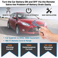 Saklar Relay Kontrol Jarak Jauh Baterai Mobil Pintar Champions AG-C123 12V 240A, Isolator Master, Saklar Pemutus Daya, IP54