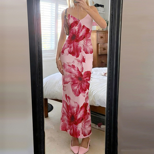 Vestido Maxi Elegante de Verano 2026 sin Mangas con Tirantes Finos, Cintura Natural y Ecológico, Largo hasta el Suelo - Product Image 6