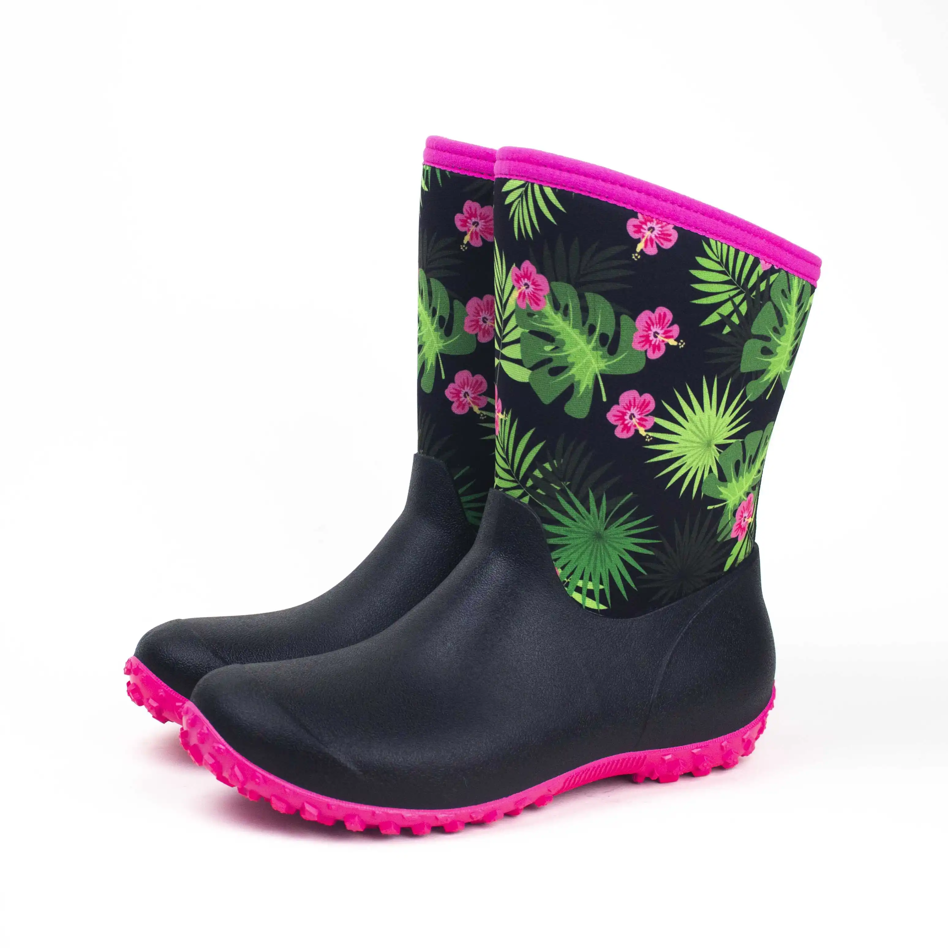 Benutzer definierte Logo Damen wasserdichte Gummi Regens tiefel Neopren Muck Outdoor Stiefel Isolierte Jagd stiefel