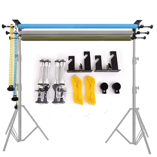 3 Roller Wall Mounting Manual Background Support System Wall Ceiling Mount Photo Backdrop for Studio Photography Seamless Paper