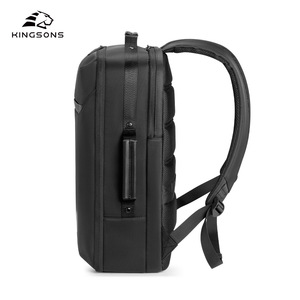 Kingsons Laptop Backpack Large Capacity <b>Computer</b> <b>Bag</b> Business Travel Men's Backpack Solid Color Black And Gray - Product Image 5
