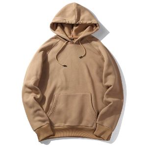 Sudadera con capucha para hombre de talla grande en blanco con logotipo personalizado, Sudadera con capucha unisex grande y alta de poliéster de color sólido con cordón - Product Image 1