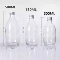 Bouteille ronde en verre de qualité alimentaire de 300ml 350ml 500ml pour jus eau café boisson liqueur thé lait bouteille en verre avec bouchon à vis