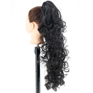 ขายส่งคุณภาพสูงยาวหยิกหยักหางม้าพร้อมหวีที่มองไม่เห็นสังเคราะห์ต่อผมหยักลึกสําหรับผู้หญิง - Product Image 5