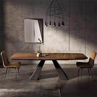 Meubles de salle à manger moderne ensemble de table à manger ensemble de table à manger extensible 8 chaises restaurant tables à manger en bois à vendre