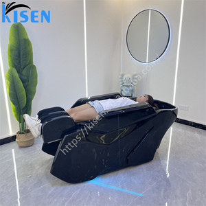 Fauteuil de massage électrique de luxe Kisen pour salon de coiffure et spa, avec table de lavage et vapeur pour thérapie capillaire - Product Image 2
