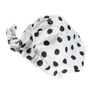New Arrival Waterproof Shower Cap Bow <b>Tie</b> Round Hat for Casual Use Daily Fashion Women Bonnets - Product Image 5