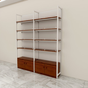 Étagère en acier et bois légère mais robuste - Étagère réglable pour les présentoirs de supermarchés/de magasins de détail/de dépanneurs - Product Image 6