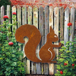 Özelleştirilmiş pas demir Metal sincap bahis açık bahçe süs hayvan bitki kuş heykel Yard sanat için - Product Image 2