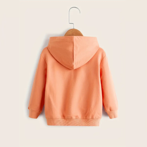 เสื้อฮู้ดเด็กผ้าฝ้าย 100% แบบกําหนดเองวางไหล่กระเป๋าฮู้ดเสื้อสวมหัวขนาดใหญ่แบบฟังก์ชั่นสําหรับผู้ซื้อ - Product Image 2