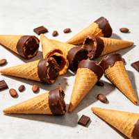 Ligne de dépose automatique de chocolat TR pour cornets croustillants et chocolats fourrés |   Tunnel de refroidissement intégré et démoulage automatique