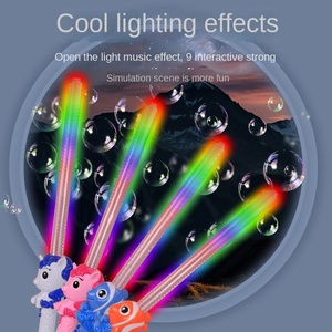 Nouvelles baguettes à bulles lumineuses LED avec eau à bulles de savon, Noël/Unicorn, épée à bulles électrique automatique <span class=keywords><strong>musicale</strong></span> pour enfants - Product Image 4