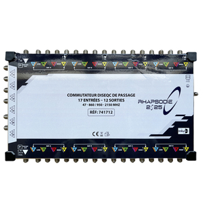 Multicommutateur satellite en cascade Highfly SMATV MS171712 17X17X12 16 <span class=keywords><strong>SAT</strong></span>+1 Terre Entrées 12 sorties de récepteurs - Product Image 1