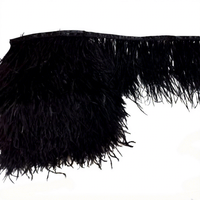 Plumes d'autruche teintes bon marché de 8 à 13 cm, bordure en plumes d'autruche pour accessoires vestimentaires