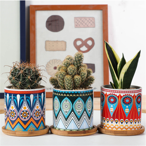 Macetas de cerámica para plantas suculentas, decoración interior, diseño persa, 3,1 pulgadas - Product Image 5