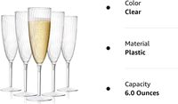 Verres à vin en plastique transparent de haute qualité verre à vin jetable Champagne vin plastique dur élégant pour les fêtes grillage mariage