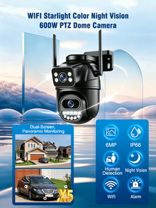 Caméra de sécurité sans fil à double objectif Cam180 App Cb02-h, résolution double 3MP, image nette jour/nuit, Bluetooth, réseau simple - Product Image 2