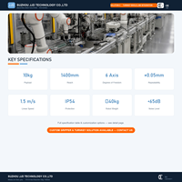 Bras robotisé industriel clé en main FR10 10 kg 6 axes, système de chargement et de déchargement pour ligne de production électronique, conception de poste de travail personnalisée