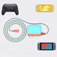 Chargeur mural PD 39W coloré et très vendu pour console de jeu Nintendo Switch, adaptateur d'alimentation avec câble de 1,5 m