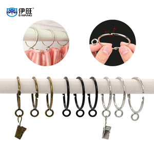 Décoration de chambre à coucher, rideaux lourds, anneaux de rideaux en métal antirouille avec œillets - Product Image 4