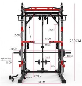 Banco de Pesas Plegable de Acero HuiTi Fitness <span class=keywords><strong>LJ</strong></span>-HS40, Equipo de Levantamiento de Pesas, Máquina <span class=keywords><strong>Smith</strong></span>, Soporte para Sentadillas, Uso en Interiores - Product Image 1