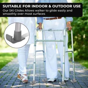 Rollator plegable compacto con deslizamiento de esquí para adultos y personas mayores Accesorio de viaje estándar para suministros de terapia de rehabilitación - Product Image 2