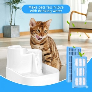 Filtres pour fontaines <span class=keywords><strong>à</strong></span> <span class=keywords><strong>eau</strong></span> pour animaux de compagnie compatibles avec les fontaines <span class=keywords><strong>Cat</strong></span> <span class=keywords><strong>Mate</strong></span> et Dog <span class=keywords><strong>Mate</strong></span>, ensemble de filtres en tissu non tissé au charbon actif - Product Image 2