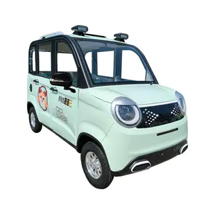 2024 China mini electric car new energy oil and electricity family used 4 persons Large space 4 wheel cheap mini electric car