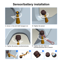 Monitor de presión de neumáticos de motocicleta Malide TPMS Detección DE APLICACIÓN DE TELÉFONO MÓVIL Sensor interno de alta sensibilidad
