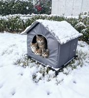 Nouvelle Tente pour Chat Sauvage d'Extérieur Imperméable et Résistante à la Pluie, Chaude pour l'Hiver, Grande Capacité, Épaissie, Fermée et Anti-Morsure