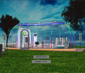 Chambre verte en acier de pièce de bulle de PC de <span class=keywords><strong>nuit</strong></span> transparente pour des tentes d'<span class=keywords><strong>exposition</strong></span> d'été pour des hôtels et des parcs - Product Image 6